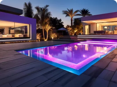 éclairage piscine à Argenton-sur-Creuse près de Châteauroux dans l'Indre 36